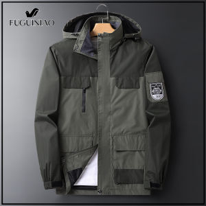 Fuguiniao New Mens Windproof and Waterproof Swimwear Breathability Outdoor Jacket M-8XL