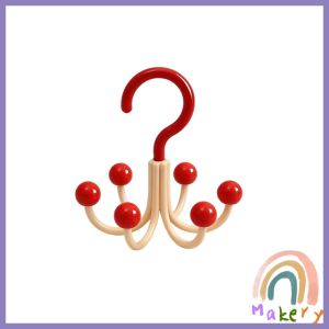 Makery Rotatable 6-Claw Multi-Functional Wardrobe Hook Storage Hanger for Bra Suspenders Hats Belts 1Pc