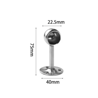 Giá đỡ thanh treo tủ quần áo inox cao cấp pas đỡ thanh rèm cửabát treo giữa thanh inox 25mm22mm cốc treo