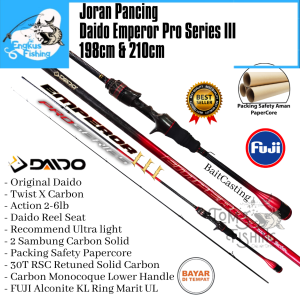 Joran Pancing UL Daido Emperor III Pro Series 198cm / 210cm Fuji (2-6lbs) Carbon Solid Murah  - Engkus Fishing