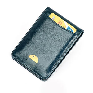 Genuine Leather Wallets for Men Short Retro Rfid Small Purse Card Holder Simple Bifold Wallet