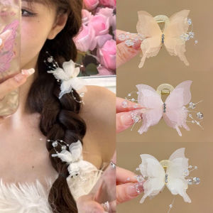 Salime Tulle Butterfly Hair Clip For Women Girls Colorful Hairpin Side Clip Sweet Cute Butterfly Barrette Hair Accessories