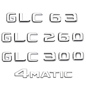 Car Tail Rear Trunk Badge Emblem Letter Stickers For Mercedes-Benz GLC X253 GLC200 GLC250 GLC260 GLC300 GLC350 GLC220d GLC400d GLC350e Accessories