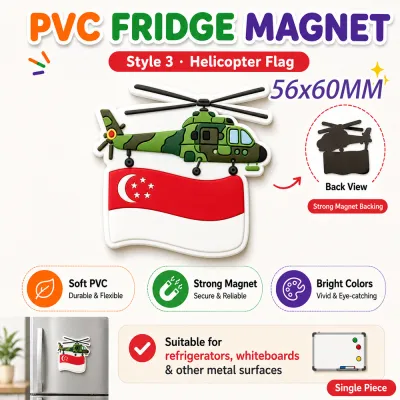 Singapore PVC Magnetic stickers Cute Cartoon Magnetic Sticker Home Kitchen Decor Souvenir Gift for Refrigerator Whiteboard