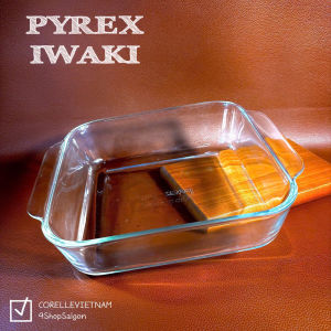 [PYREX - IWAKI] 01 Khay Vuông Dày Chịu Sốc Nhiệt Chuyên Nướng Siêu Cao Cấp từ Mỹ Và Nhật [20 x 5cm]