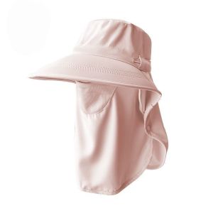 10cm Large Brim Sun Hat Full Face Neck Protection Quick Dry Outdoor Anti‑UV Hat