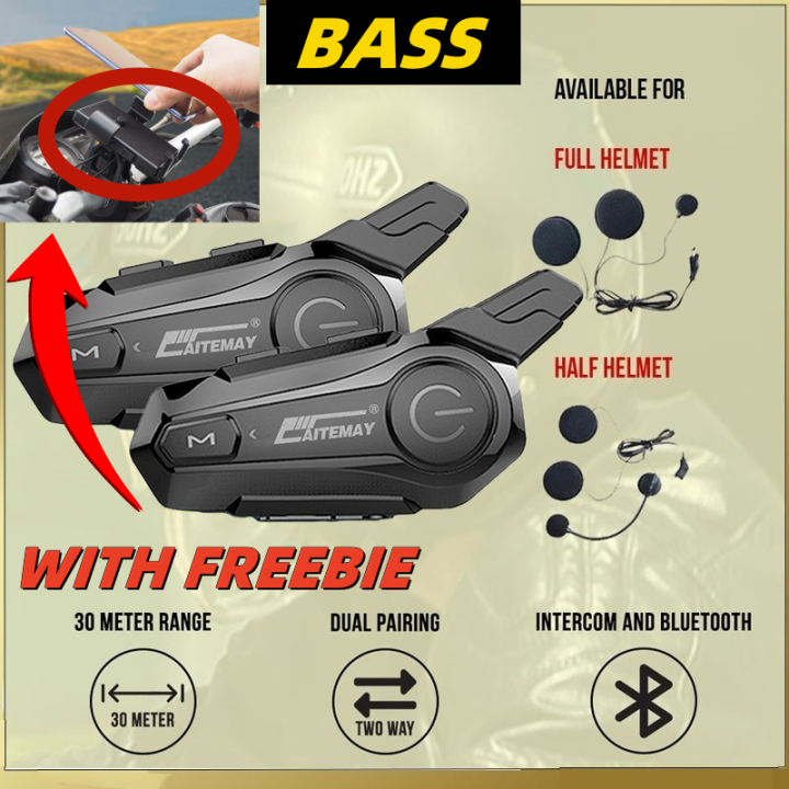 Upgraded Forest Helmet Motor Get 2 For 2 Riders Connect Bluetooth Headset