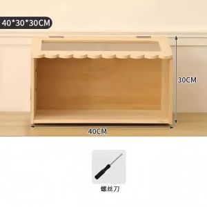 Wooden Hamster Cage Animal Cabinet for Dwarf Syrian Hamsters Hamster Habitat with Openable Top and Large Acrylic Sheets
