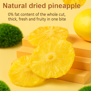 Natural Organic Dehydrated Pineapple Slices 250g High-Potency Vitamin C Low-Calorie Ready-to-Eat Snack  Healthy Dried Fruit