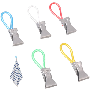 6 cái kim loại thép Khăn Treo Clip tiết kiệm không gian giải pháp nhỏ trà khăn Kẹp treo Windproof khăn tắm Clip