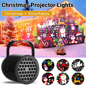 Christmas Projector Lights Rotating Patterns Snowflake Projector Lamps Christmas Festive Atmosphere Lights Xmas Decor