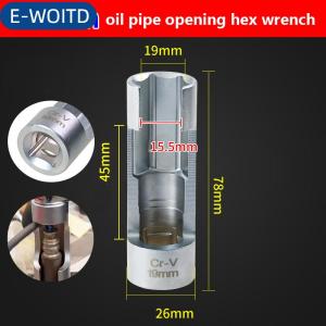 E-WOITD 17 19mmdiesel phun nhiên liệu ống lục giác mở loại bỏ tay áo cảm biến Oxy cờ lê Ống tay áo hội thảo Thiết bị dụng cụ cầm tay