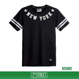 เสื้อยืดคอกลมสีดำ 7th Street ของแท้ รุ่น RZS002 T-shirt Cotton100%