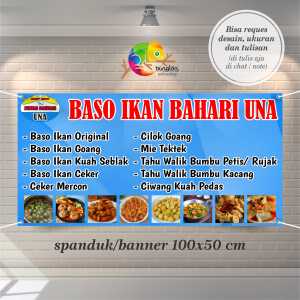 Cetak Spanduk Banner Baso Ikan Bahari