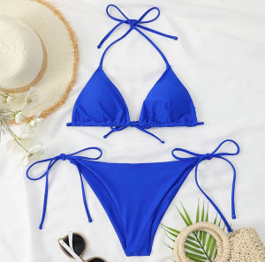 📣📣พร้อมส่งจากไทย บิกินนี สายรัดเซ็กซี่ ชุดว่ายน้ําบิกินี่ผู้หญิง ผูกคอผูกหลัง เนื้อผ้าใส่สบายไม่ระคายผิว