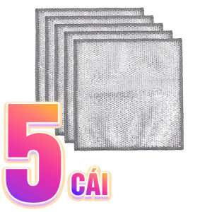 Bộ 5 Khăn Lau Bếp Bát Nồi Đa Năng 2 Lớp Sợi Kim Loại - 100style
