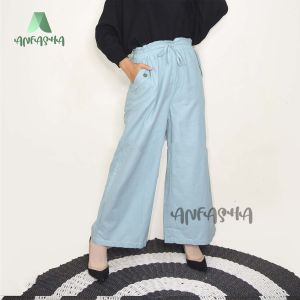 KULOT ROSSA RAMI - celana kulot wanita panjang  bahan rami/linen mode BY TOKO ANFASHA