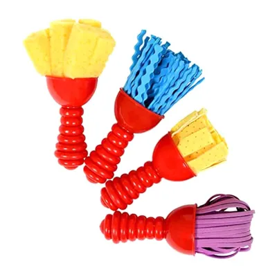 VIP Educational Supplies Pte Ltd Jumbo Paint Brushes For Toddlers And Kids Design 1 Set Of 4