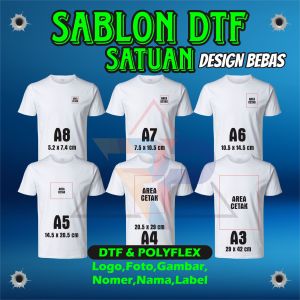 Stiker Sablon Setrika DTF Satuan Custom Design Sukasuka