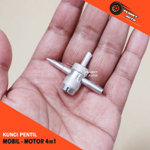 Kunci Pembuka Pentil Motor Mobil Sepeda Warna Chrome