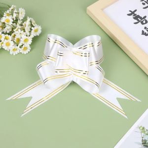 โบว์ริบบิ้น  กว้าง 1.4ยาว 25 ซม 10 สี สีสันสดใส โบว์สำเร็จรูปแบบรูด ไม่ต้องผูกเอง สำหรับ DIY  งานประดิษฐ์ ของใช้งานบวช