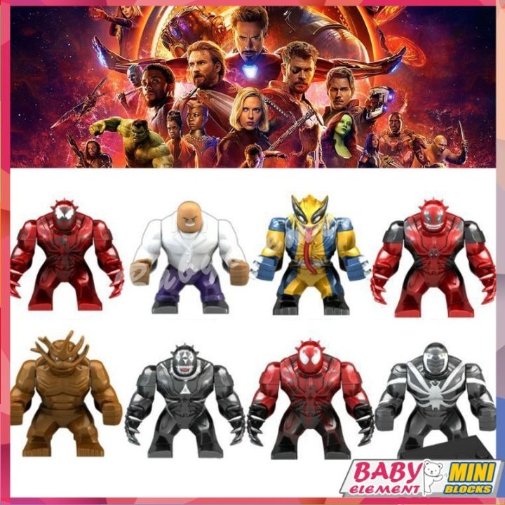 Venom Minifigures Massacre Toxin Marvel Wolverine Groot Werewolf Venom ...