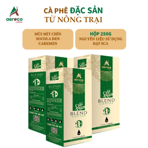 [CASHBACK20%]_[Combo 3 hộp * 250g]_Cà phê đặc sản A4 AEROCO COFFEE nguyên chất 100% cà phê rang mộc hậu vị ngọt thơm quyến rũ cafe bột pha phin hộp 250g