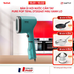 [SIÊU SALE TẾT 15.1 - 10.2] Bàn ủi hơi nước cầm tay Pure Pop Tefal DT2024E1 màu xanh lơ