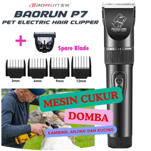 COD BaoRun P7 Alat Mesin Cukur kambing domba di cas Bulu anjing kucing elektrik + Mata Pisau