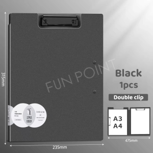 FUNPOINT Expandable Document Organizer File Folder A3/A4 Size Metal Clip Multi-Function Waterproof Writing