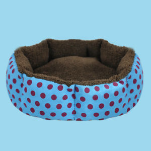 Pet Bed Dog Bed  Dog Cat Nest Kennel Polka Dot Indoor Self Warming House Soft Cushion Cuddl Round bed
