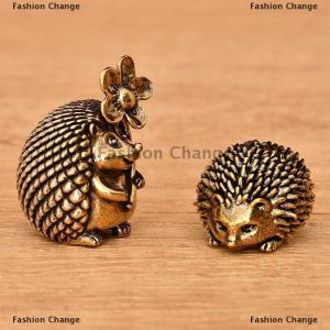 [COD] Fashion Change Brass Ornament Small Hedgehog Figurines Retro Copper Hedgehog Brass Tea Pet Home Desktop Small Ornament Handicraft Miniatures