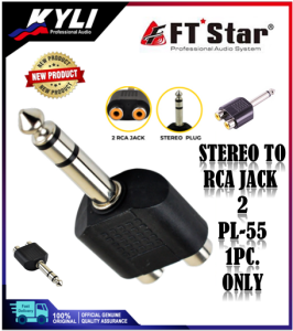 FT STAR[KYLI]-2 RCA Jack female to PL-55 Plug Microphone Audio Adapter