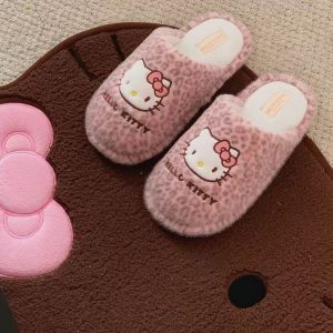 Women HK Plush Indoor Slippers Soft Warm Furry House Slipper Anti-Slip Cozy Bedroom Shoes Shoe