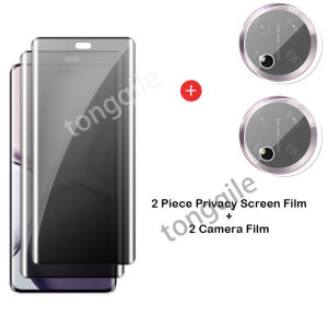 4 in 1 Curved Private Tempered Glass For Honor X9c 5G HonorX9c X9 c 2024 Full Cover Screen Camera Lens Protector Protective Anti Peek Privacy Film Anti Scratch