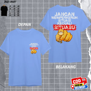 kaos distro SITUASU  - kaos pria dan wanita lengan pendek ukuran M.L.XL.XXL kerah bulat bahan katun 24s combed