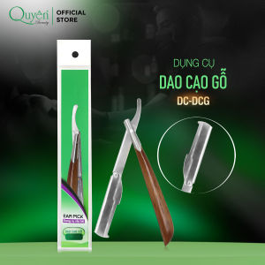 Dao Cạo Râu Inox Gỗ Hương Dụng Cụ Ráy Tai Mỹ Phẩm Quyên Chính Hãng