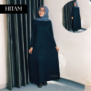 Manset Gamis Bahan Kaos Rayon Premium Inner Dress Lengan Panjang Size L Xl XXL Gamis Wanita