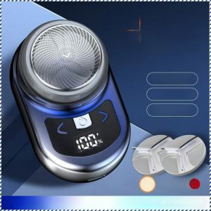 เครื่องโกนหนวด การโกนแบบเปียกและแห้ง มีดโกน กันน้ำ ฉลาด อายุการใช้งานแบตเตอรี่ยาวนาน ใบมีดสามใบ