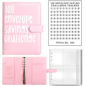 Buy 1 Take 1 Money saving book A5 Pu Leather Organizer challenge envelope wallet binder rm5000 Personalised Buku Saving Money Large Capacity Cash Storage Wallet