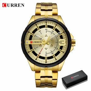 CURREN Watches for Men Luxury Brand Business Fashion Quartz Stainless Steel Wristwaches Waterproof Mens Clock (8333)