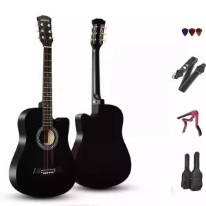 กีตาร์สำหรับมือใหม่ 38 นิ้วพร้อมกระเป๋ากีต้าร์โปร่งกีต้าร์โปร่ง 38 นิ้วครบชุด Acoustic guitar