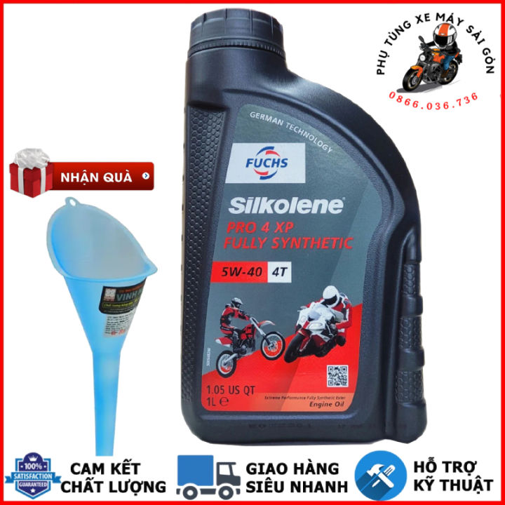 Nhớt Fuchs Silkolene Pro4 5W40 dành cho xe côn tay, PKL - Nhập khẩu Anh ...