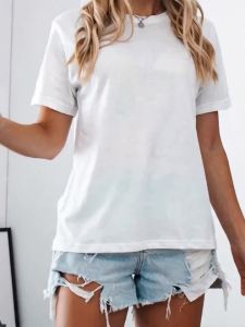 Elegant Ladies Short Sleeve T-Shirt Spring/Summer 2026 New Cat Time Catching Fish Cartoon Design Easy Everyday Wear