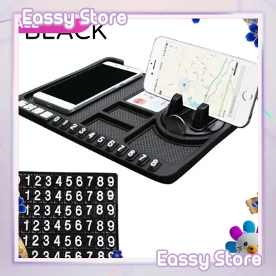 Multi function Car Dashboard Anti Slip Mat Sticky Pad GPS Phone Holder Stand Parking Phone Number Plate Auto Accessories