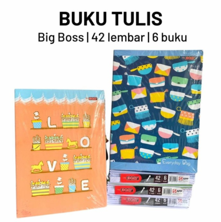 (6 BUKU) BUKU TULIS SIDU BIGBOSS  42 Lembar / BUKU BIG BOSS