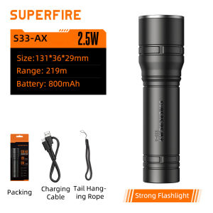 Flashlight Rechargeable Waterproof Original Fishing super light Outdoor Multi-Function Portable Small Strong Lamp