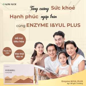 ENZYME I & YUL PLUS KJM ALOE THẢI ĐỘC TĂNG ĐỀ KHÁNG (2.5g x 30 gói) liệu trình 1 tháng - tách lẻ