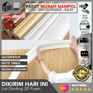 WALLPAPER LIST 3D FOAM (COD!!) Panjang 2.3 Meter Lebar 5cm List Stiker Dinding / List Dinding 3D / WallBorder List / Wall List Border Foam / List Wallpaper Dinding / List Dinding Tembok / List Wallpaper 3D