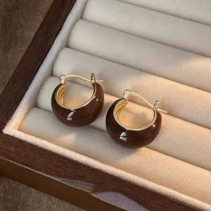 Fashionable Ring Gift 秋冬美拉德复古耳扣女 年新款爆款耳钉小众设计气质高级感耳环